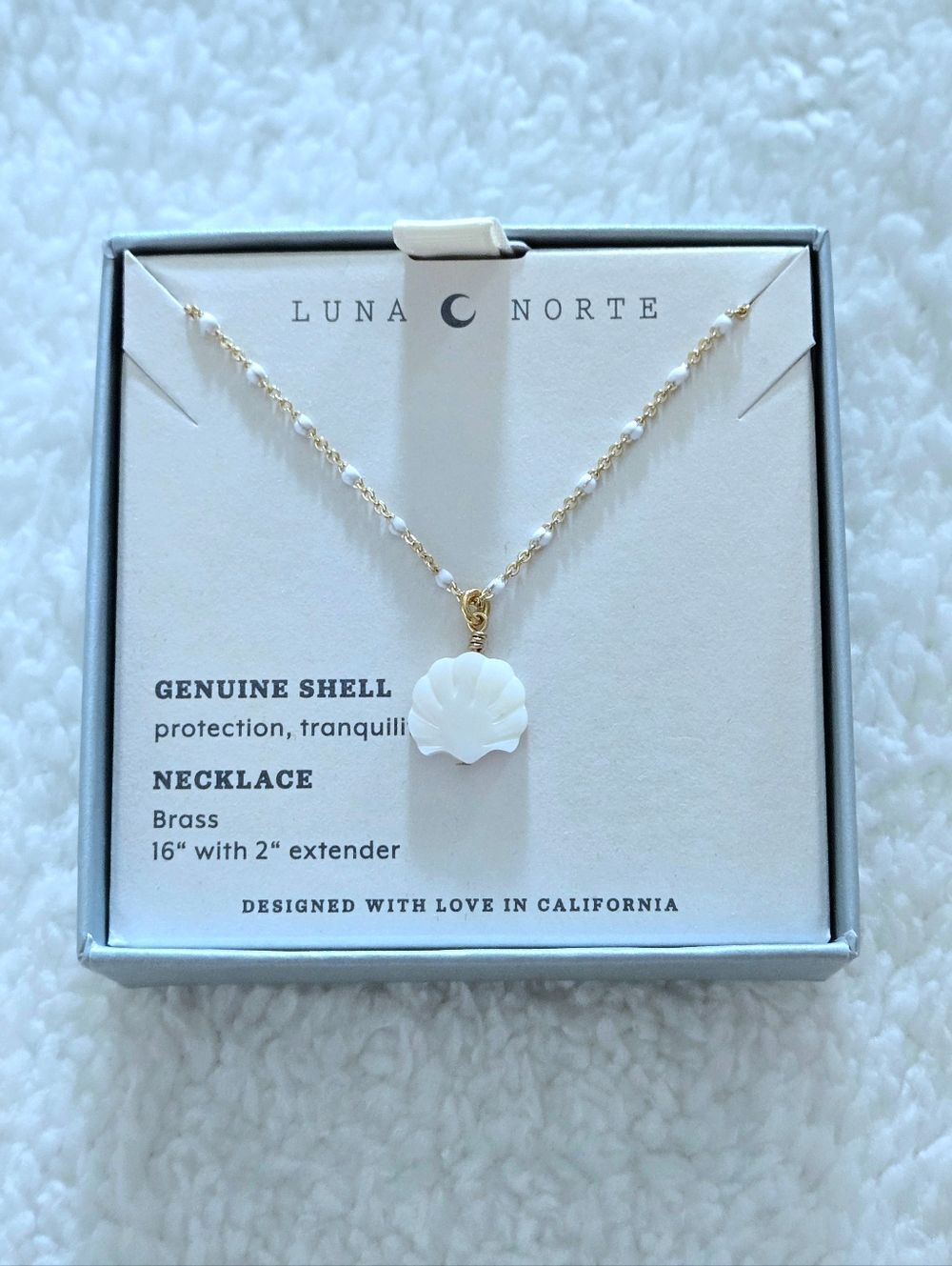 ✨️HP✨️ Luna🌙 Norte Mother of Pearl Clam Shell🐚 Pendant Necklace - NIB